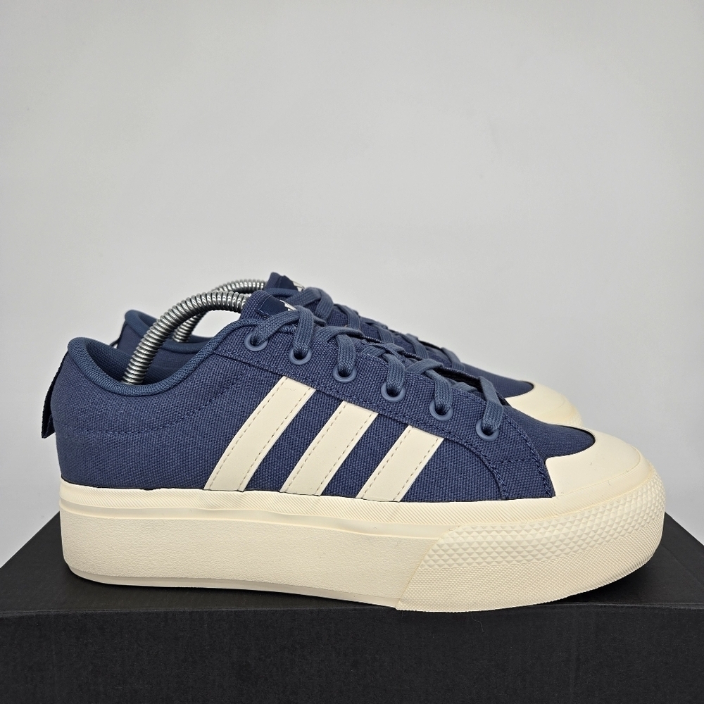 New adidas Bravada 2.0 Platform Preloved Ink Wonder White Women's Shoes Size 10 - Picture 3 of 8